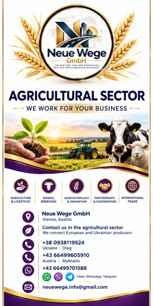 Neue Wege GmbH — Dienstleistungen im Agrarsektor (Agricultural Sector — We Work For Your Business)